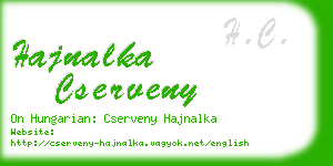 hajnalka cserveny business card